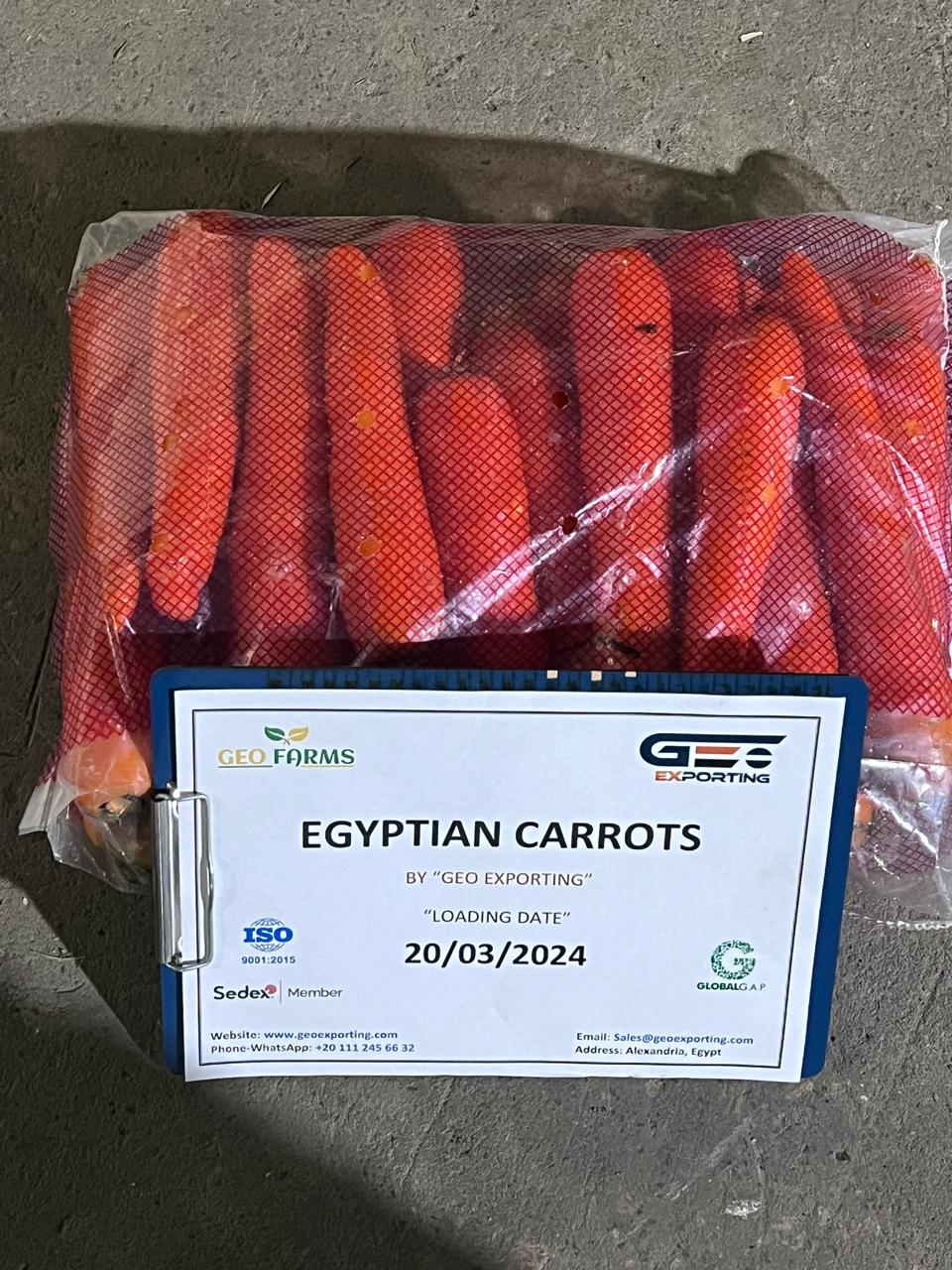 Hydro-Cooled & Polished Carrots to Ireland