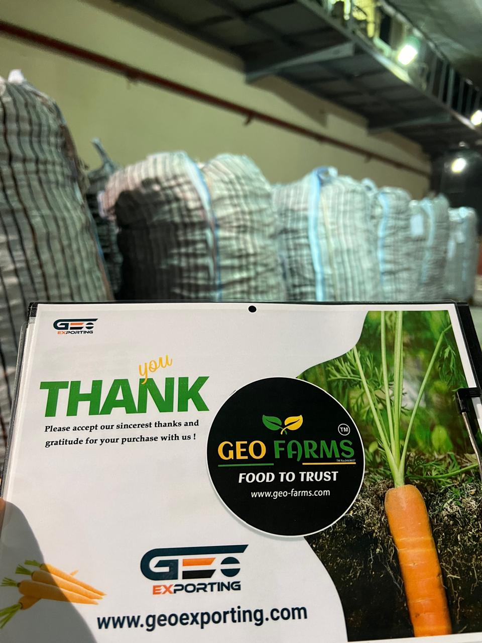 Jumbo Bags of Carrots from GEO FARMS egypt